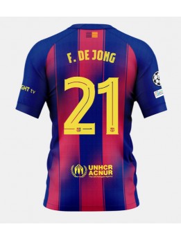 Billige Barcelona Frenkie de Jong #21 Hjemmedrakt 2025-26 Kortermet